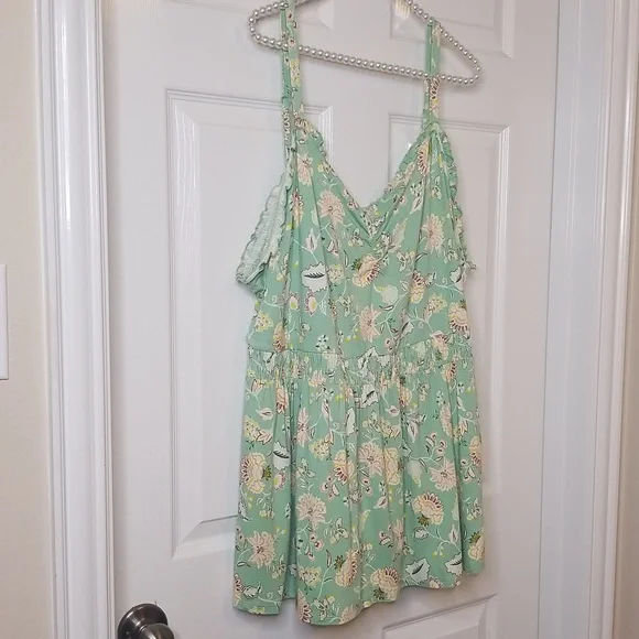 Torrid Sweatheart Ruched Babydoll Sleeveless Top In Hemlock Greet Size 4x - Picture 5 of 14